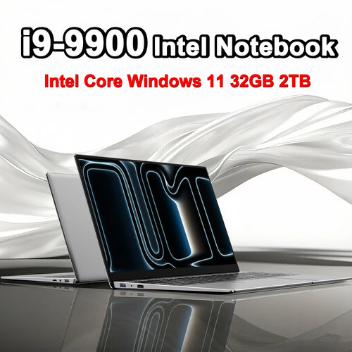 Sleek silver 15.6-inch laptop with a modern, thin-bezel design, 32GB RAM, 2TB SSD, and Windows 11 interface.