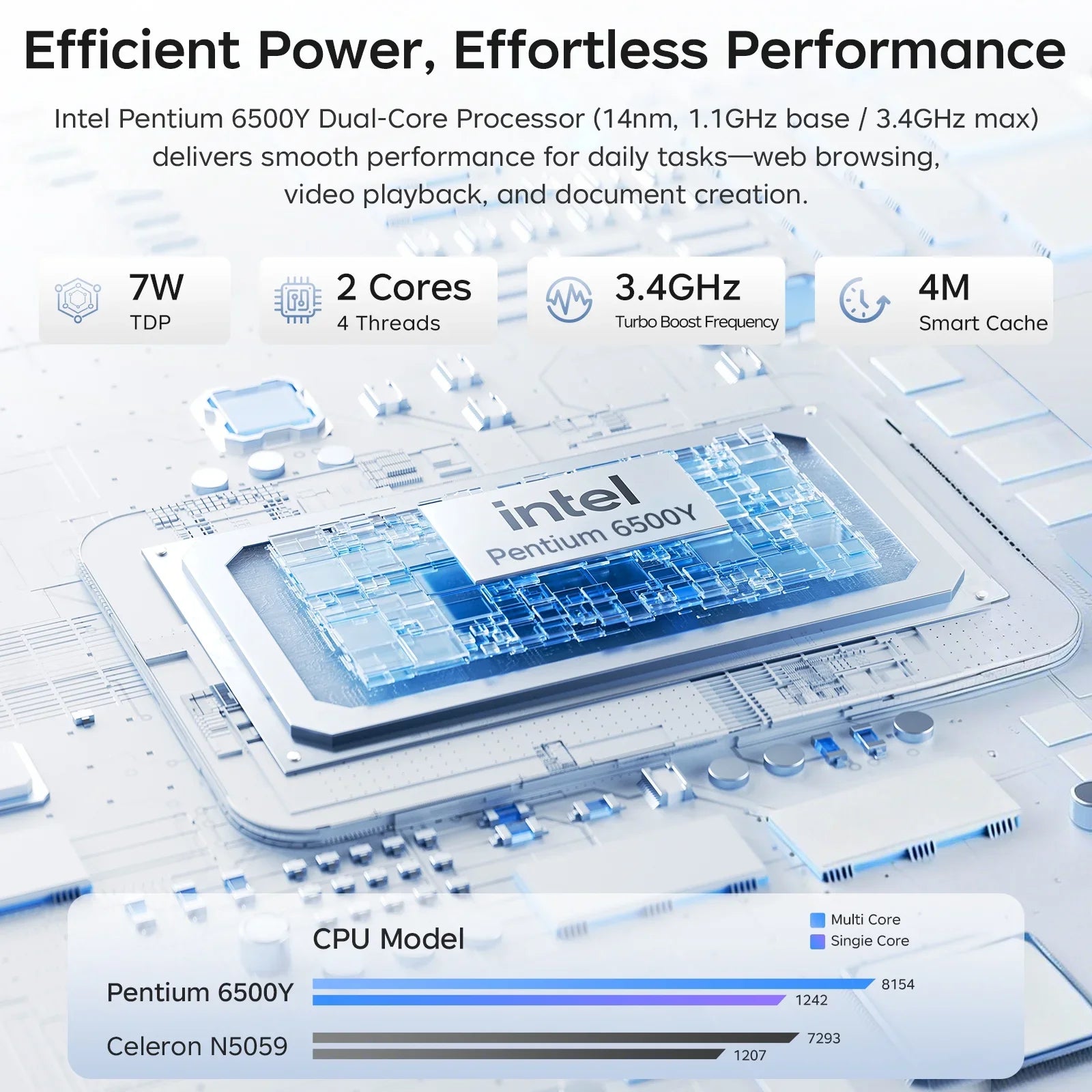 17.3" Large Screen Laptop Windows 11 Lightweight and Portable High-Definition