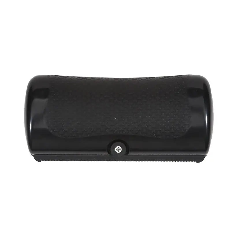 Black rectangular handle grip with a textured top surface and a central metal screw attachment.