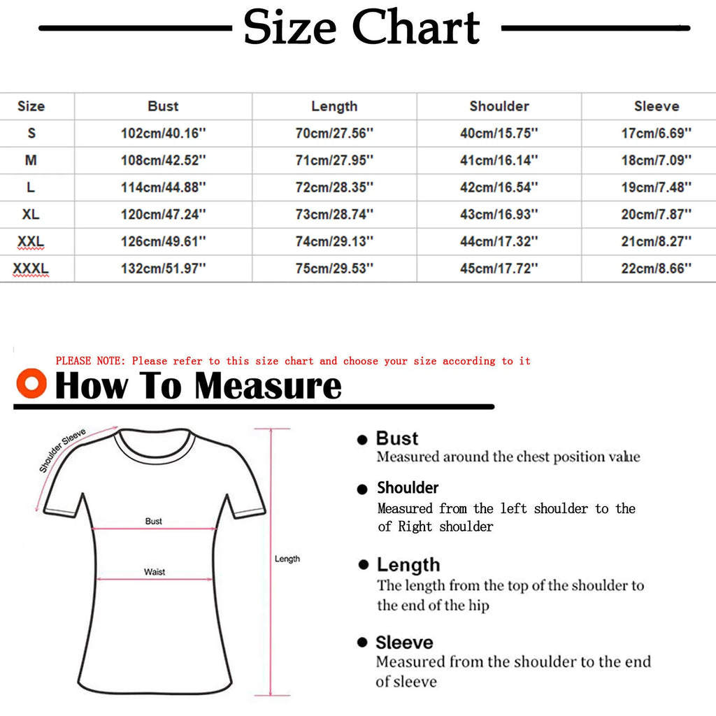 Size chart for women's V-neck healthcare work uniform, showing measurements for bust, length, shoulder, and sleeve.
