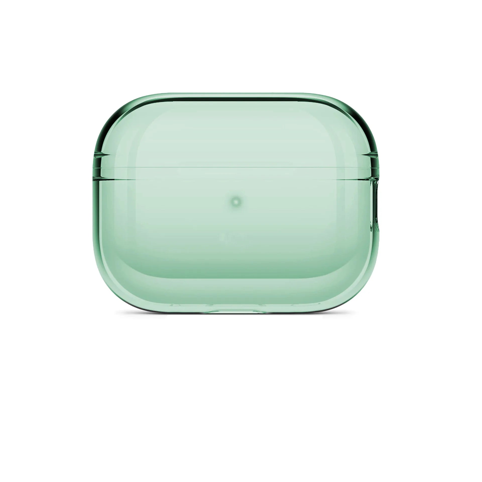 Translucent green silicone case for Apple AirPods Pro, offering a sleek, protective fit.