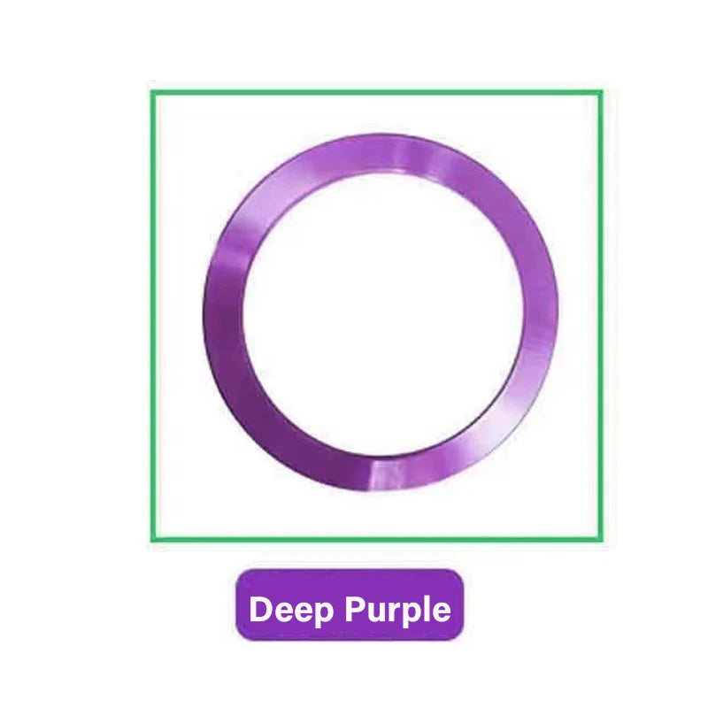 A smooth, deep purple circular ring frame on a white background.