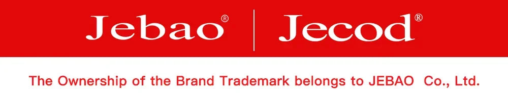 A horizontal banner with white text on a solid red background, featuring a brand name and ownership statement.