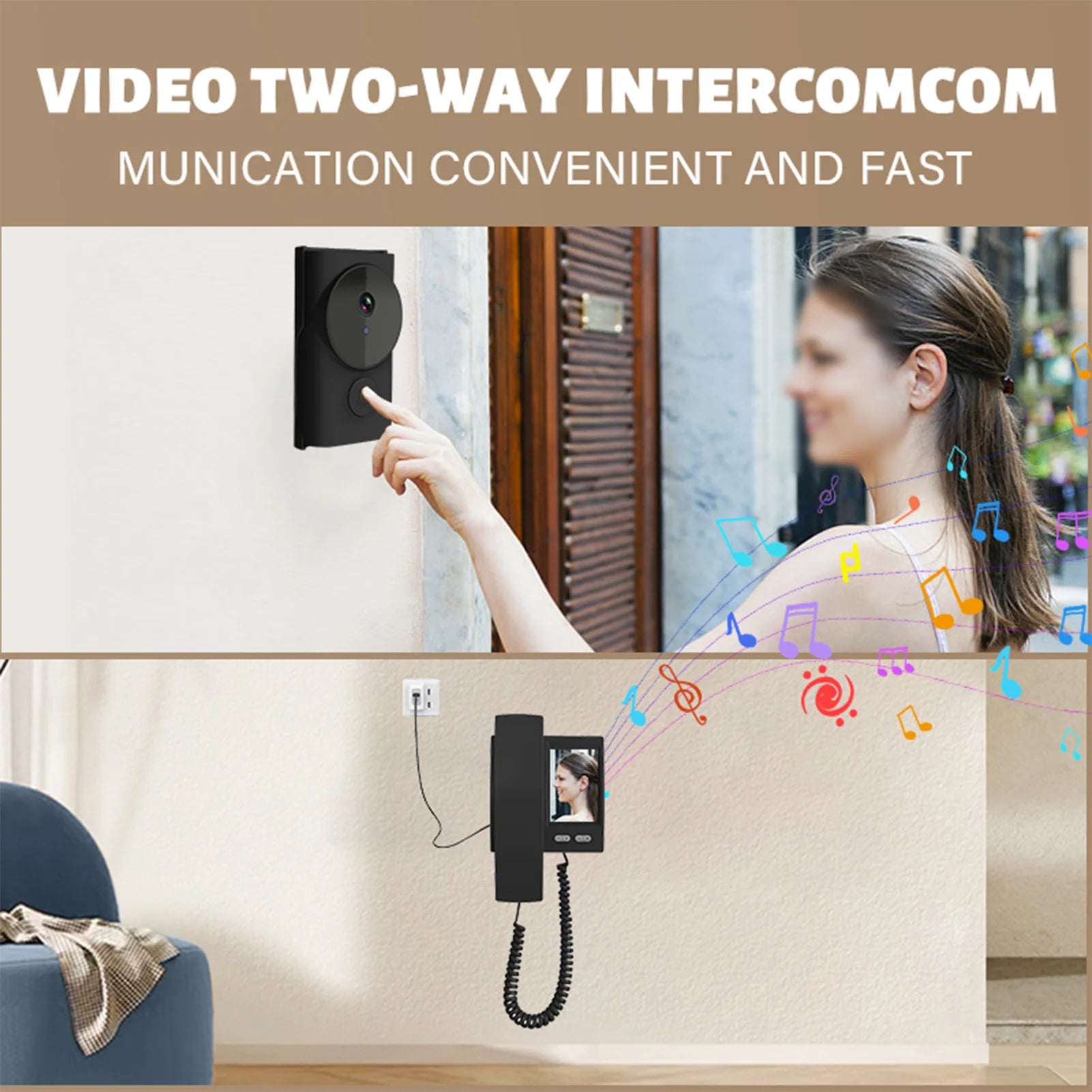 3.5 Inch IPS Screen Wireless Doorbell with Camera Video Door Phone System