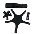 Black elastic workout resistance set featuring a star-shaped chest harness, adjustable waist strap, and tether cord.