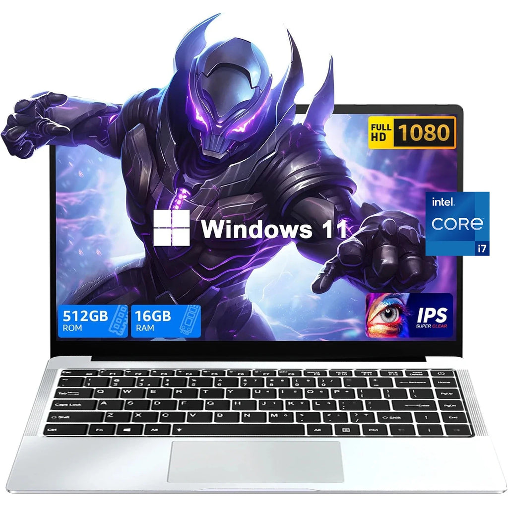 14.1 inch Portable Laptop Intel Core i7 9850H Windows 11 Gaming Computer