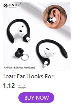 Black silicone ear hooks for AirPods 1, 2, and Pro, designed for a secure, sporty fit.