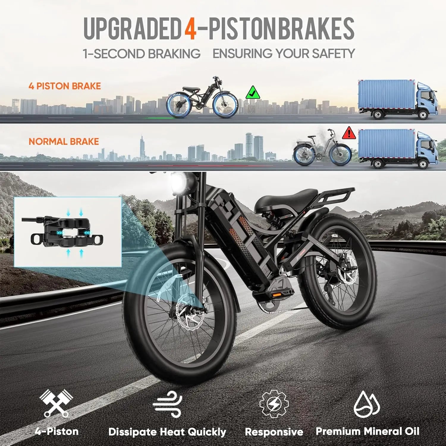 JYF Eahora Electric Bike, Carbon Steel 26-inch Electric Bike