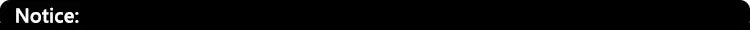 A black sign with the word "Notice:" in white sans-serif text on the left.