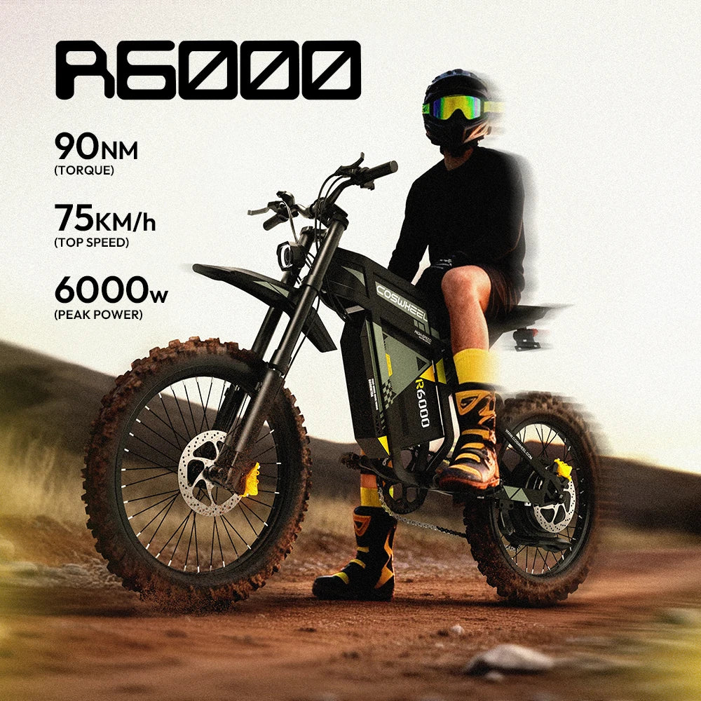 COSWHEEL R6000 6000W Dual Motor 60V 30AH ,Dual Suspension