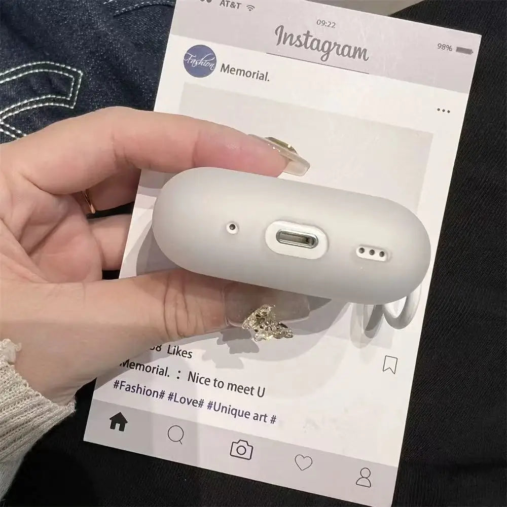 Matte grey silicone protective case for Apple AirPods Pro, featuring speaker and charging port cut-outs.