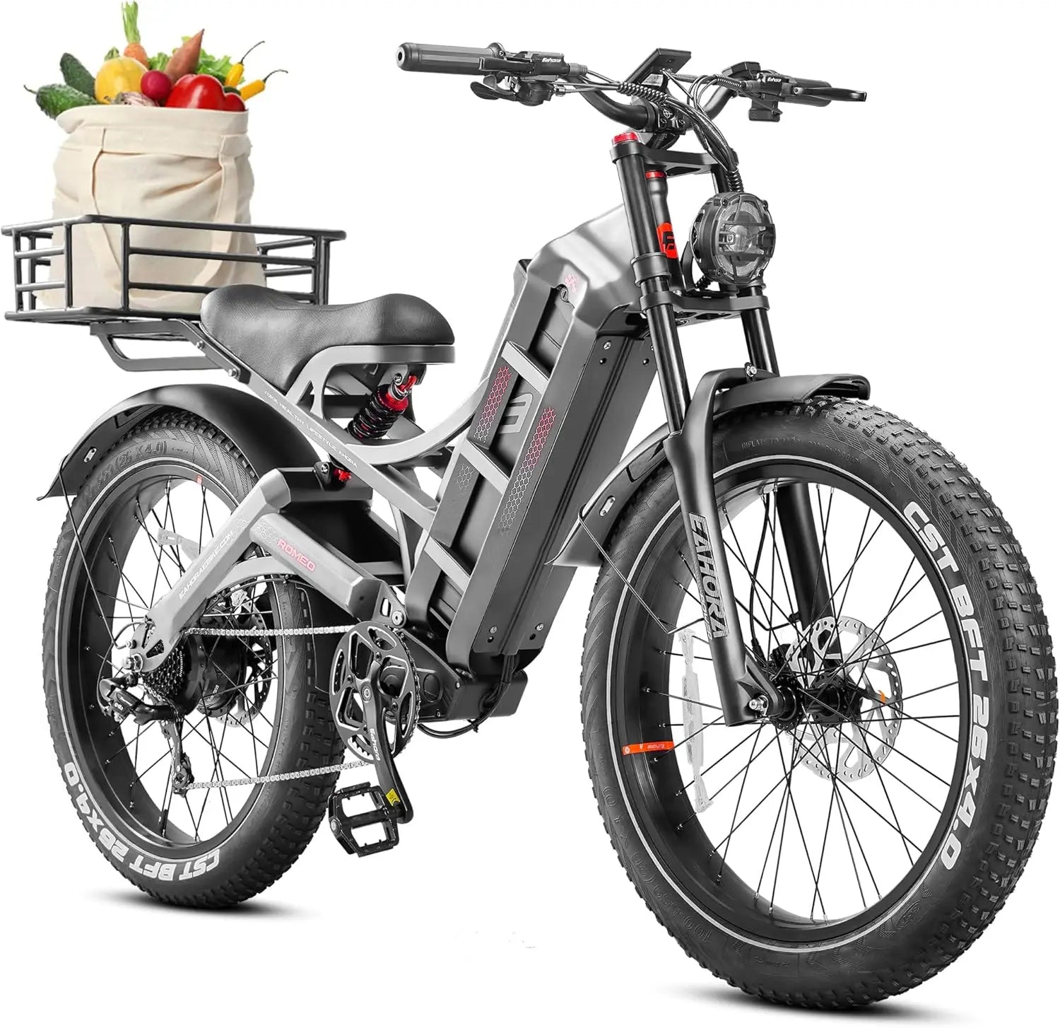 JYF Eahora Electric Bike, Carbon Steel 26-inch Electric Bike