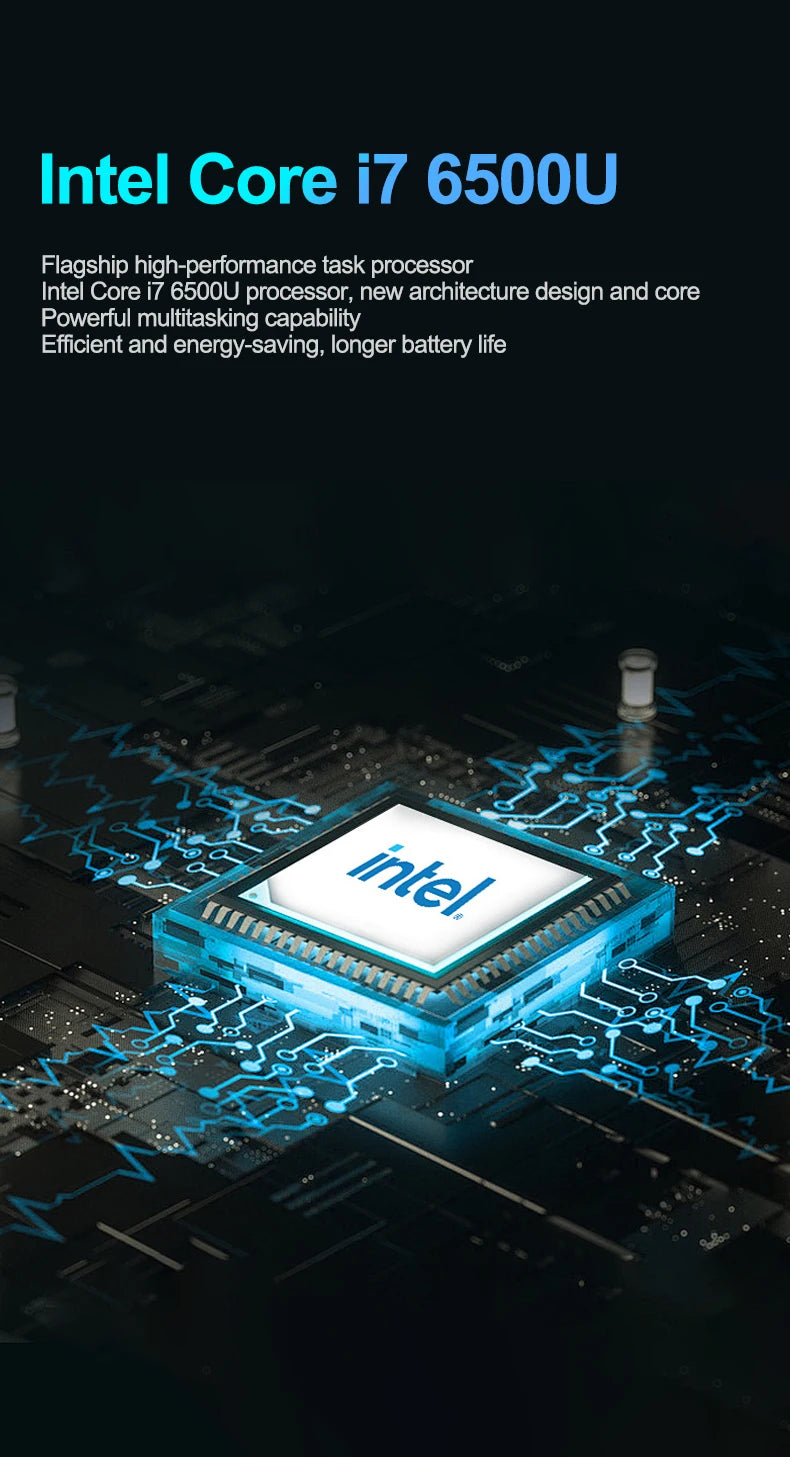 15.6" Portable Laptop  Intel Core i7-6500U Windows 11 Notebook Gamer 1920*1080 Display