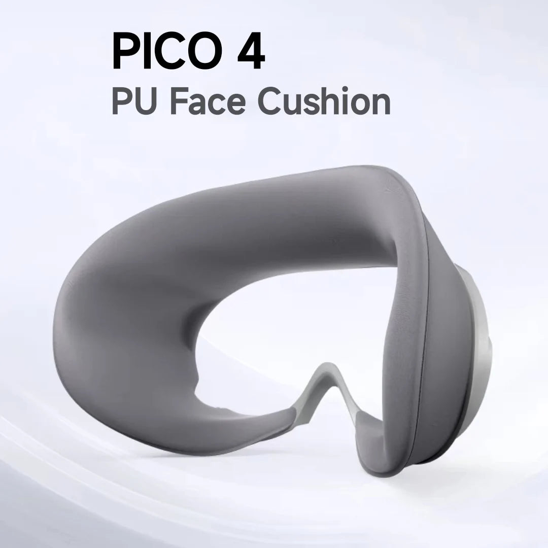 Gray Pico 4 VR PU leather face cushion with contoured padding and a magnetic nose bridge mount.