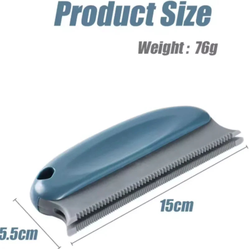 Blue and grey pet grooming shedding tool with a 15cm wide serrated metal blade and ergonomic handle.