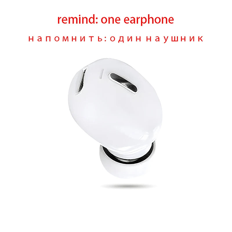 A single white wireless earbud with a sleek, rounded design and a black silicone ear tip.