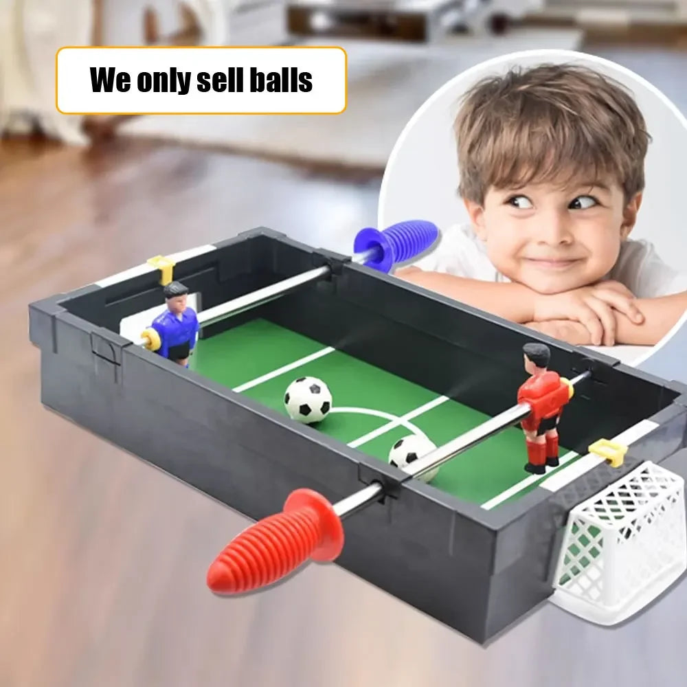 Small replacement white footballs for mini table top foosball games. Set of two balls.