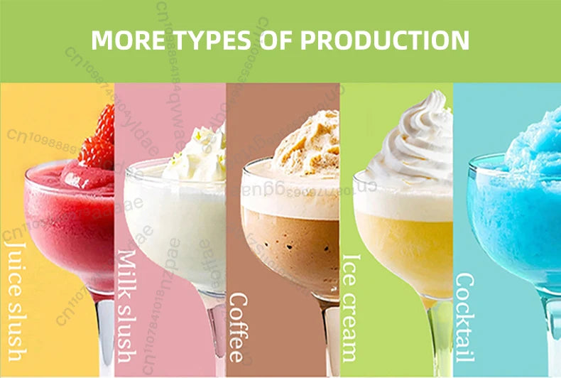 Automatic Cold Drink Slush Machine Soft Drink Ice Cream Machine 1.8L Countertop Beverage Smoothie Machine