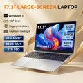 17.3" Large Screen Laptop Intel Windows 11 Lightweight and Portable High-Definition
