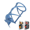 Blue plastic spiral auger replacement part for a slushie machine.