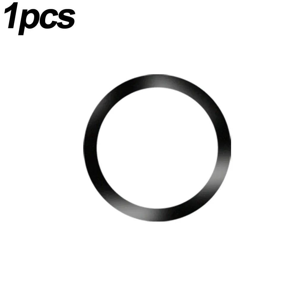 Single black ring-shaped bezel protector on a white background.