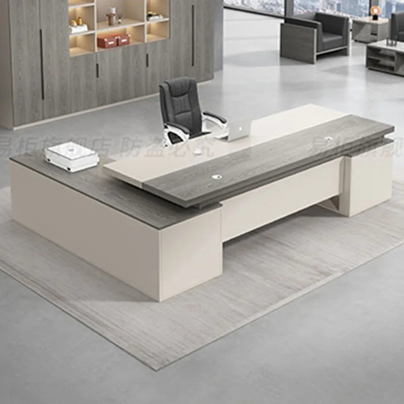 Big Size Wooden Office Desk - Professional Vintage Clear Office Desk Modern