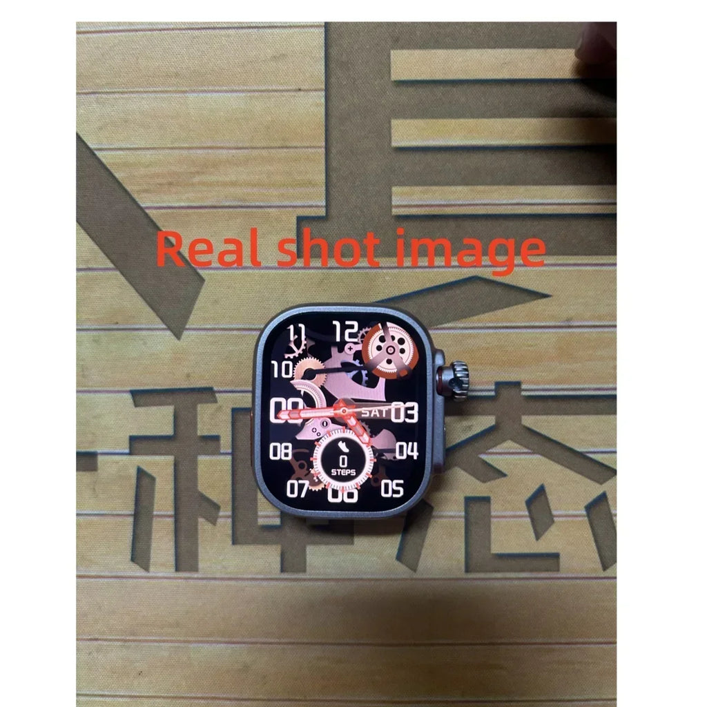 Silver 4G Android smartwatch with a digital mechanical-style watch face and side crown button.