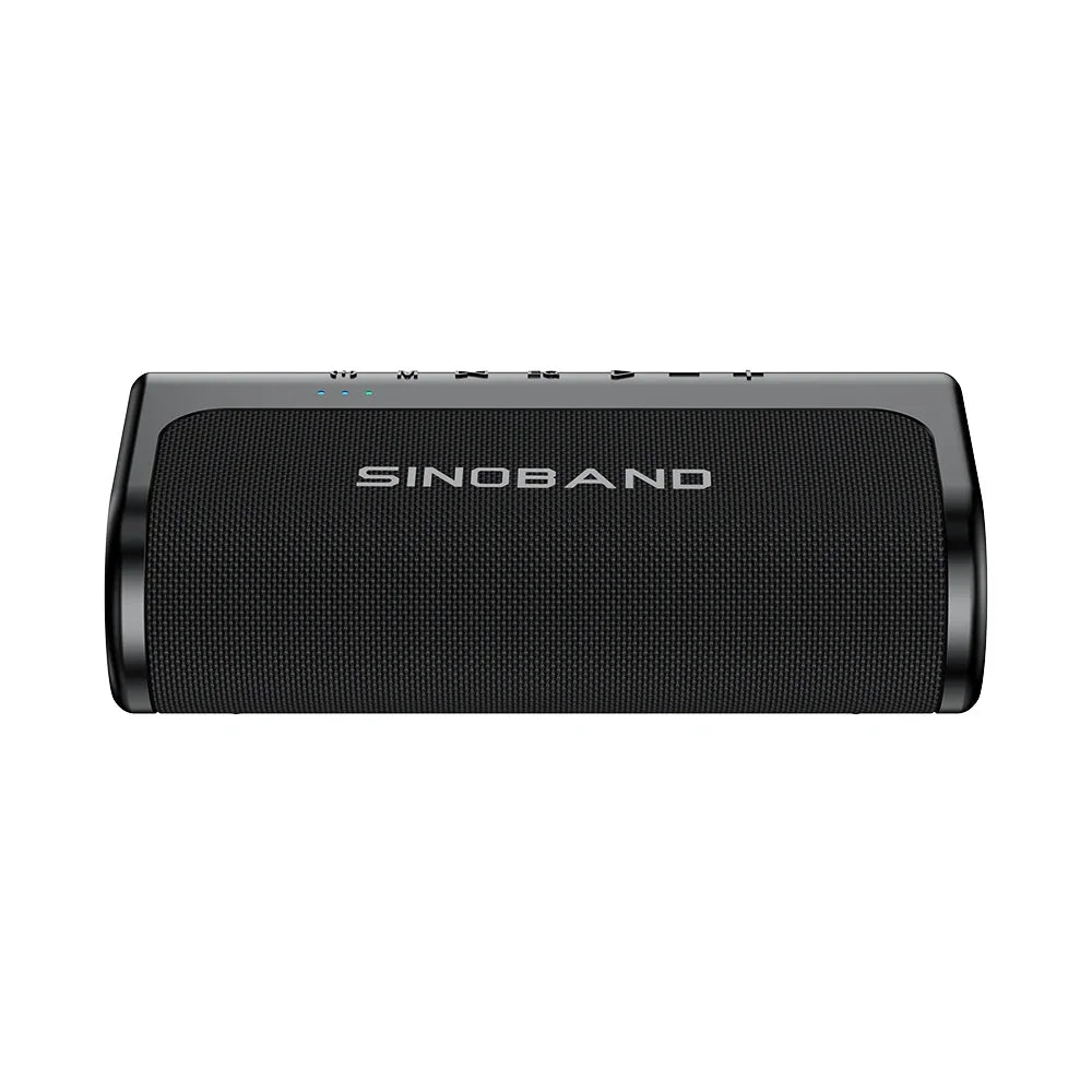 Portable 80W wireless Bluetooth speaker in sleek black with a mesh grille and top-mounted control buttons.