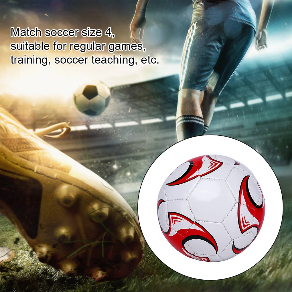 Size 4 football with a white base and striking red and black graphic patterns, perfect for training and match play.