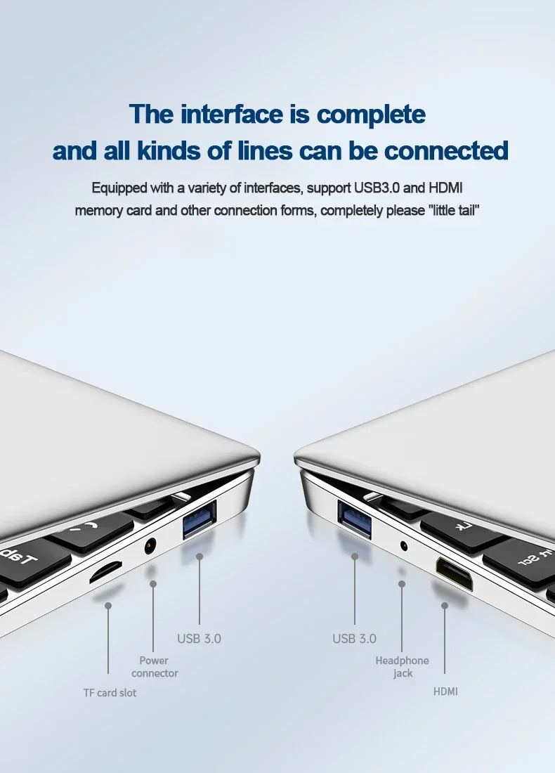 14.1'' Slim Office Laptop  Windows 11 Intel i7-8650U Intel ATOM X7 1920*1080 Office