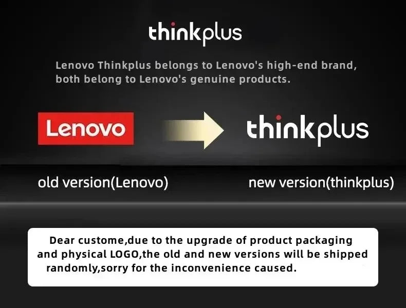 Graphic showing a brand logo transition from red box text to modern white text, noting random packaging styles.